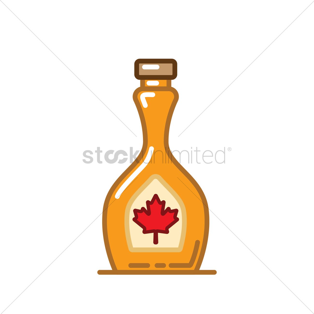 1300x1300 Bottle Of Maple Syrup Vector Image