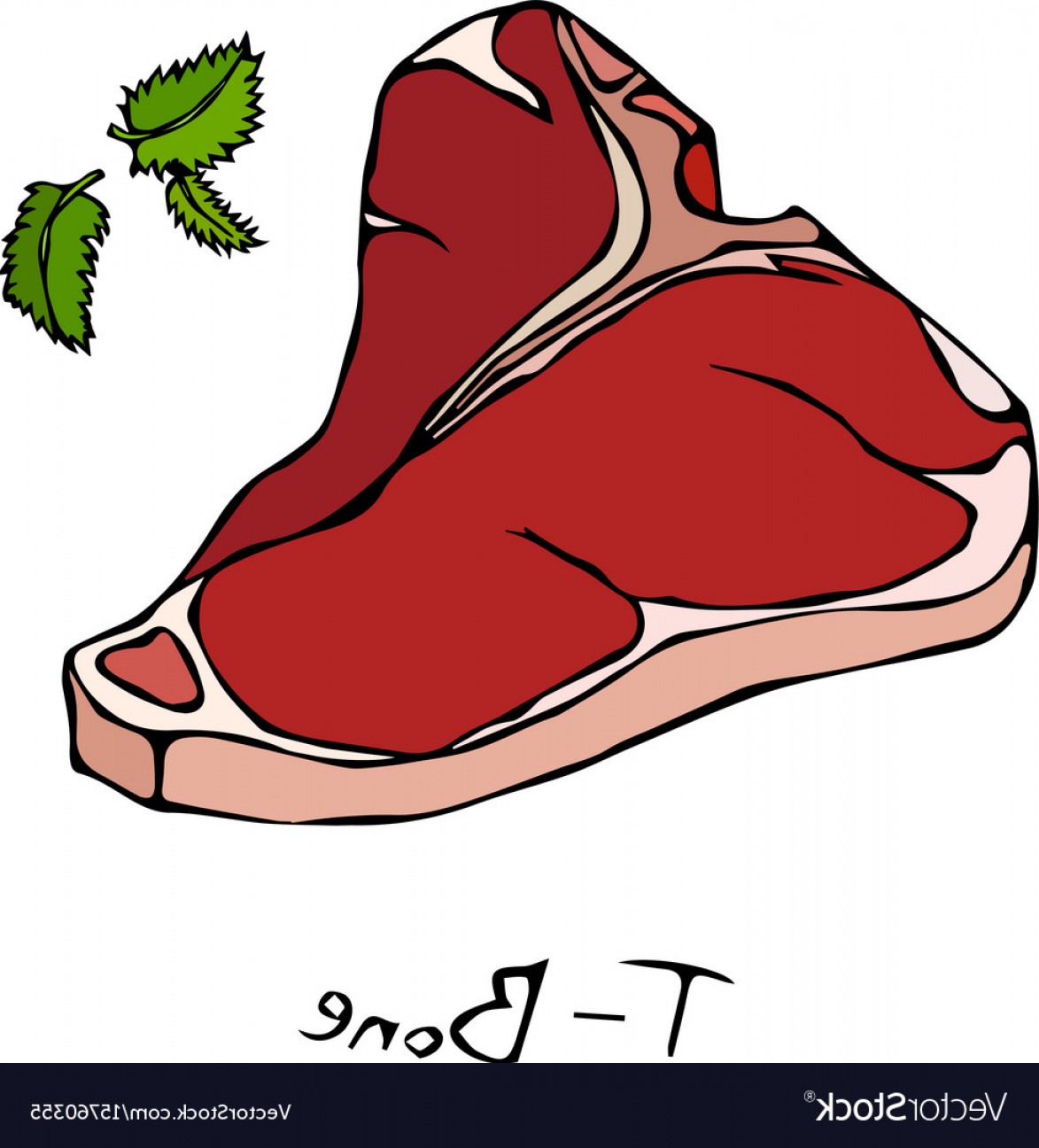 T Bone Steak Cut Isolated On White Vector Handandbeak 1173x1296 T Bone Steak Cut Isolated On White Vector Handandbeak