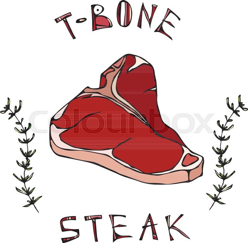 T Bone Steak Beef Cut With Lettering Stock Vector Colourbox 800x783 T Bone Steak Beef Cut With Lettering Stock Vector Colourbox