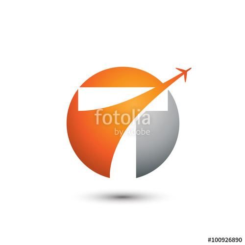 500x500 Travel Plane Letter T Logo Stock Image And Royalty Free Vector