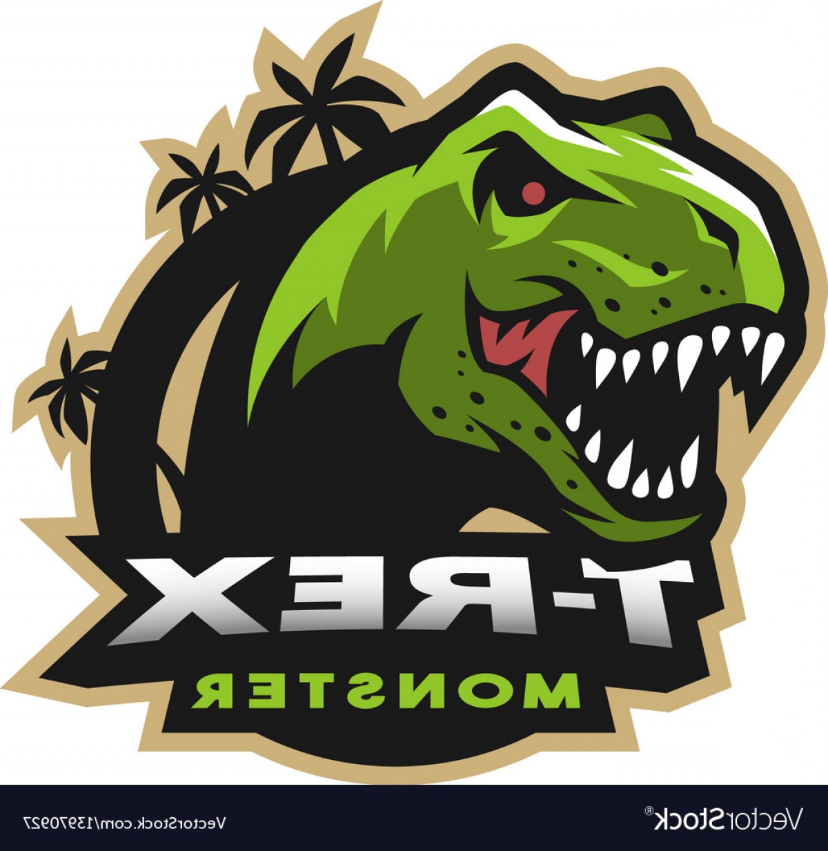1200x1233 Dinosaur Head Logo Emblem T Rex Monster Vector Soidergi