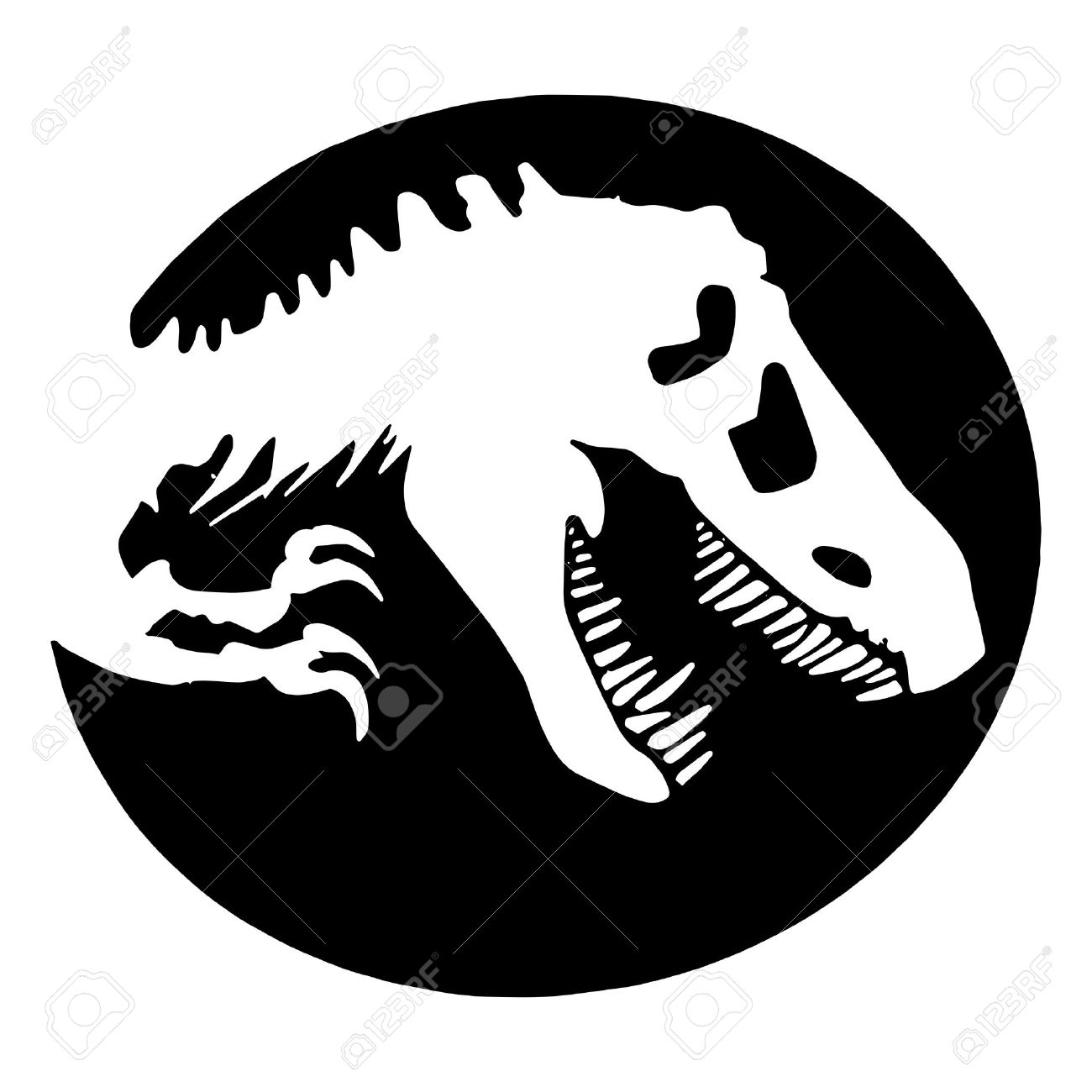 1300x1300 T Rex Skeleton Clipart