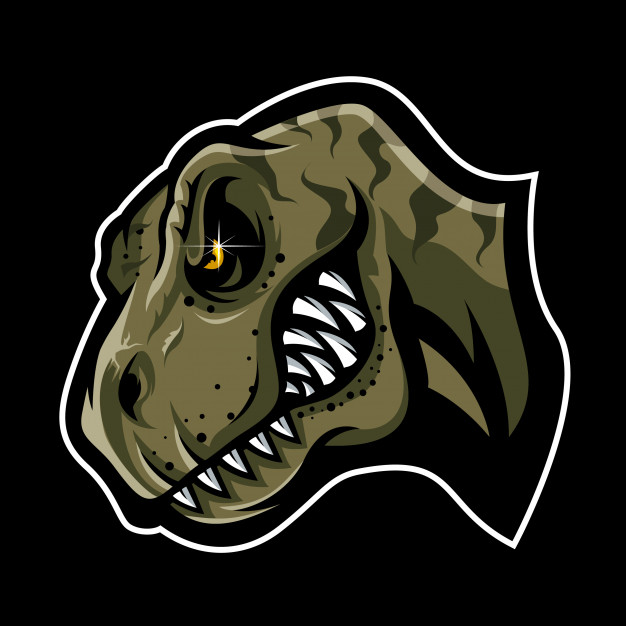 626x626 T Rex Head Vector Vector Premium Download