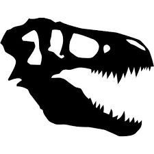 225x225 T Rex Skull Stencil Free