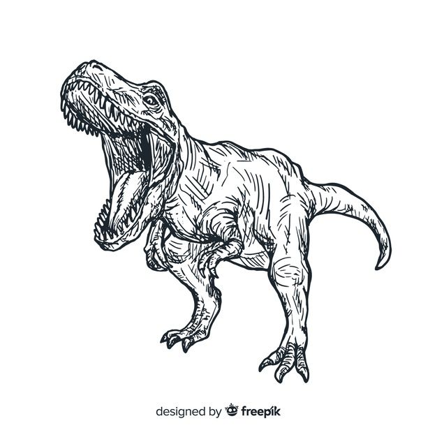 626x626 Hand Drawn T Rex Background Free Vector My Freepik