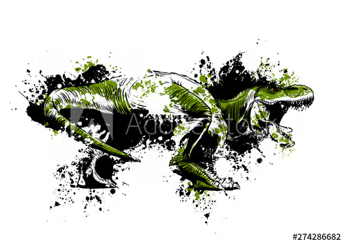 500x354 Illustration Of Dinosaurus Tyrannosaurus Rex Vector Art