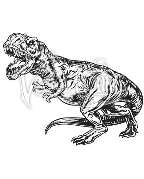 468x580 Roaring Full Body T Rex Clipart
