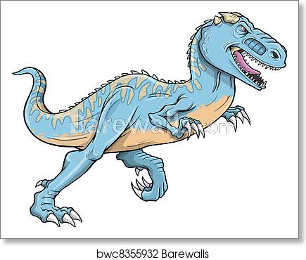 435x370 T Rex Carnotaurus Dinosaur Vector Art Print Barewalls Posters