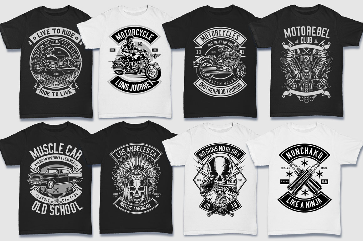 1160x773 Vector Tshirt Designs Bw Concept