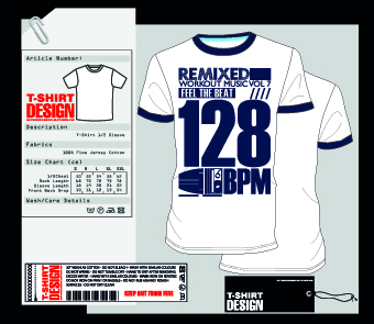 340x295 Stylish T Shirt Design Vector Material Free Download