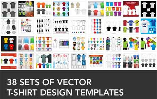 500x316 T Shirt Design Templates Sets Free Editable Vectors