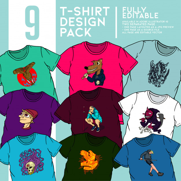 T Shirt Design Pack Vector Premium Download 626x626 T Shirt Design Pack Vector Premium Download