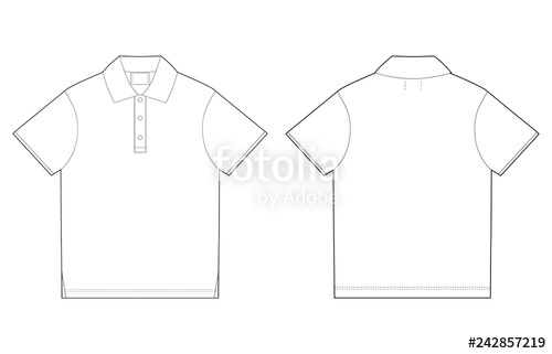 500x321 Polo T Shirt Design Template Front And Back Vector Stock Image
