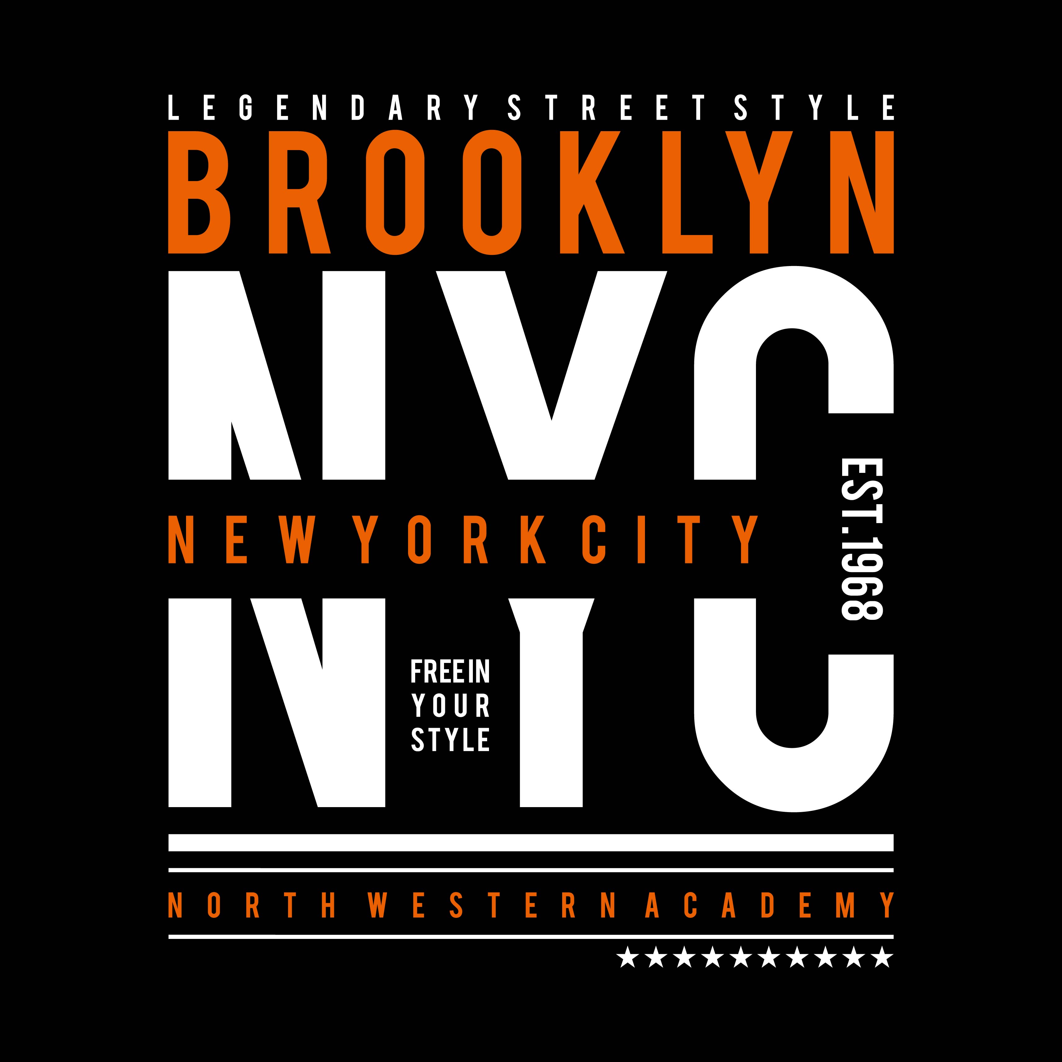 3425x3425 Brooklyn Typography, T Shirt Design Graphics