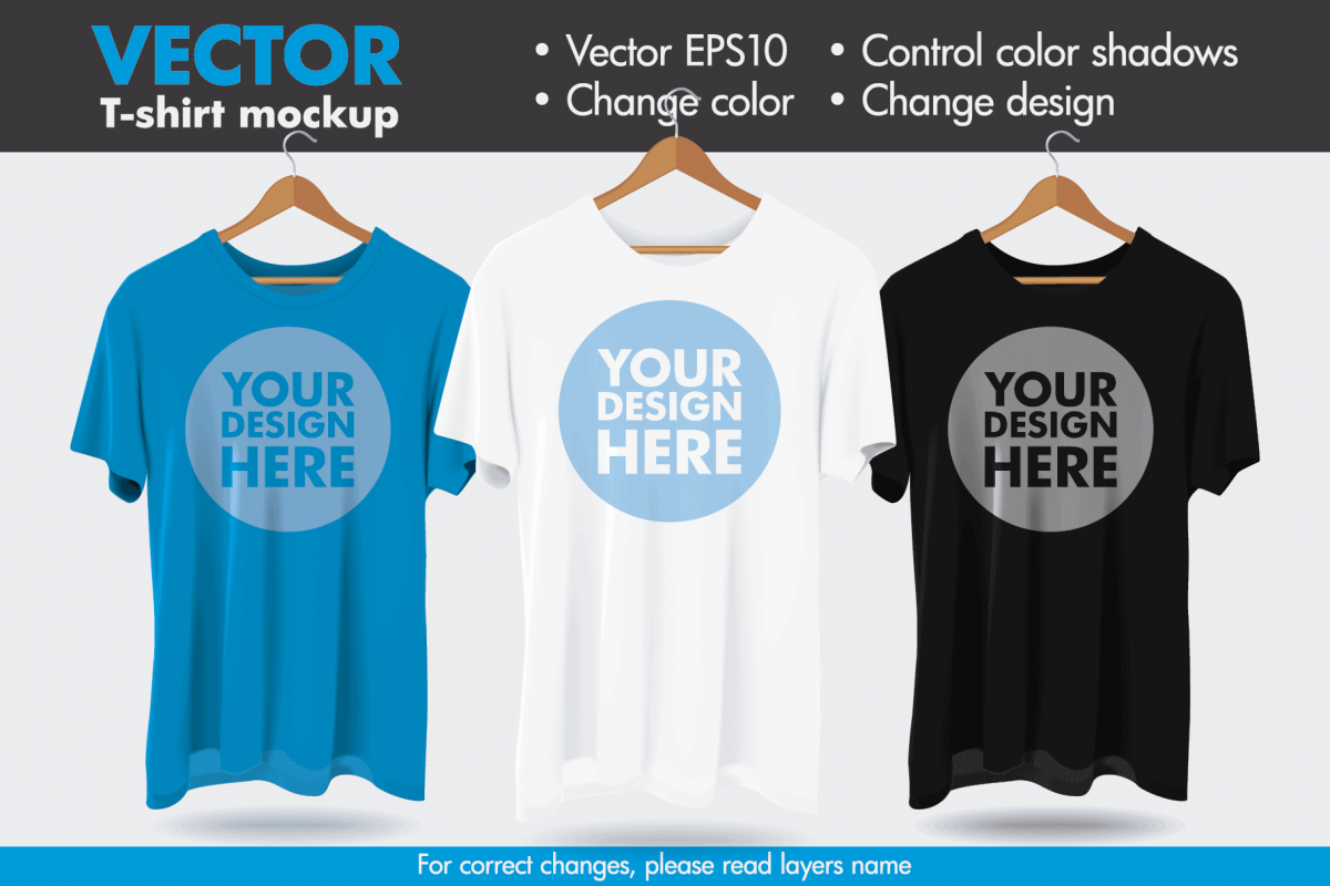 T Shirt Mock Up Vector at Vectorified.com | Collection of T Shirt Mock ...