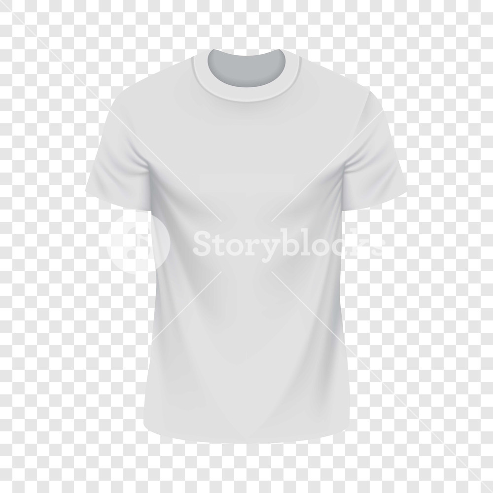 1000x1000 White Tshirt Mockup Realistic Illustration Of White Tshirt Vector