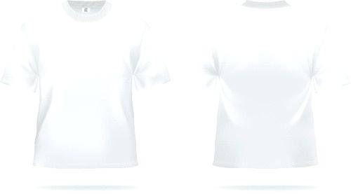500x277 Vector T Shirt Template Free Download White Tee Mockup
