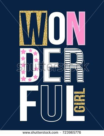 Wonderful Slogan Vector For Girl T Shirt Print Design 360x470 Wonderful Slogan Vector For Girl T Shirt Print Design
