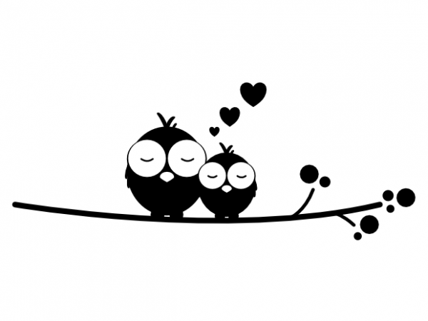 Cuddling Birds Couple Real Love Valentines Day Vector T Shirt 600x450 Cuddling Birds Couple Real Love Valentines Day Vector T Shirt