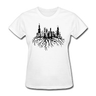 Chicago Skyline Silhouette Vector With Roots Tee Women's T Shirt 190x190 Chicago Skyline Silhouette Vector With Roots Tee Women's T Shirt