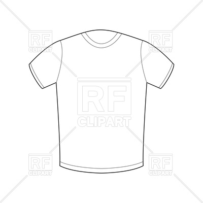 400x400 White T Shirt Template Vector Image Of Signs, Symbols, Maps