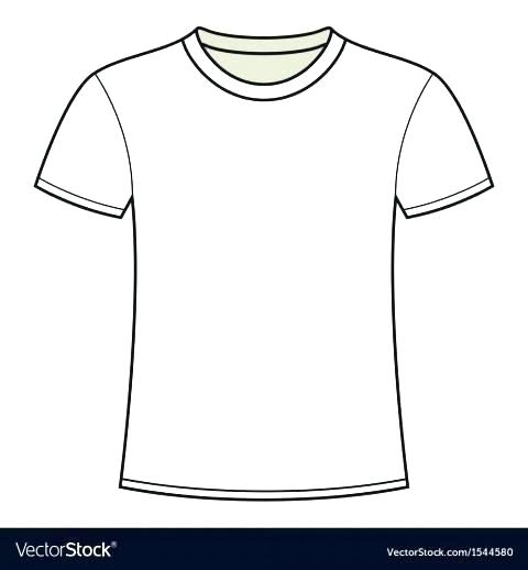 480x518 White T Shirt Vector Template