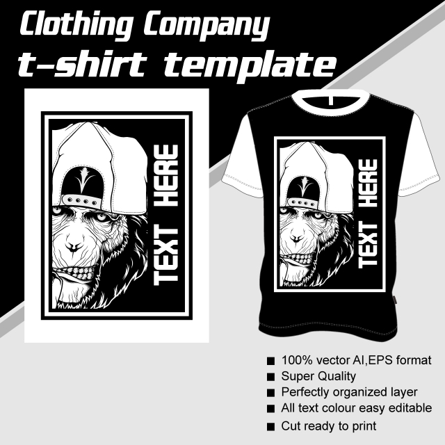 640x640 T Shirt Template,fully Editable With Ape Vector, Tshirts
