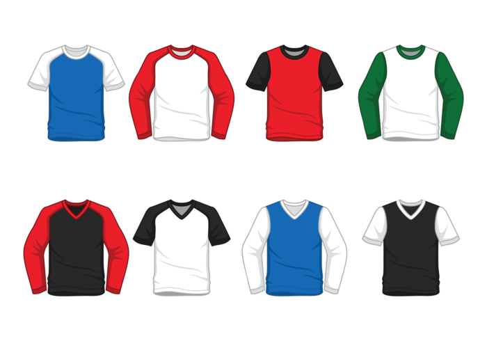 700x490 Men's Raglan T Shirt Vector