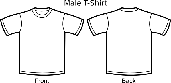 600x291 T Shirt Template Clip Art