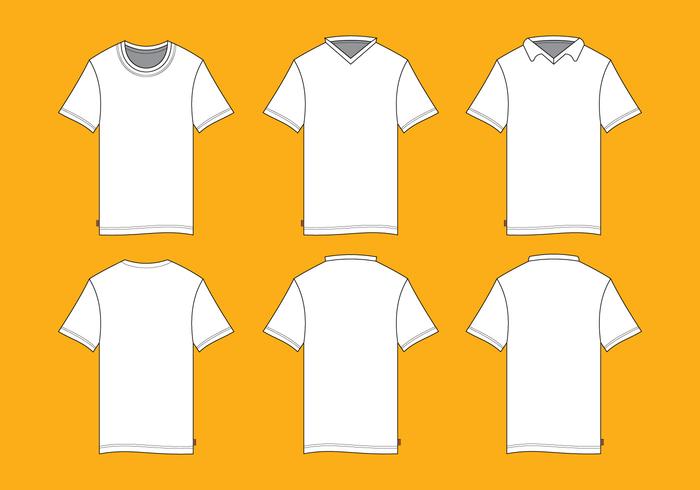 700x490 T Shirt Vector Front Side And Back Side Mock Up Template