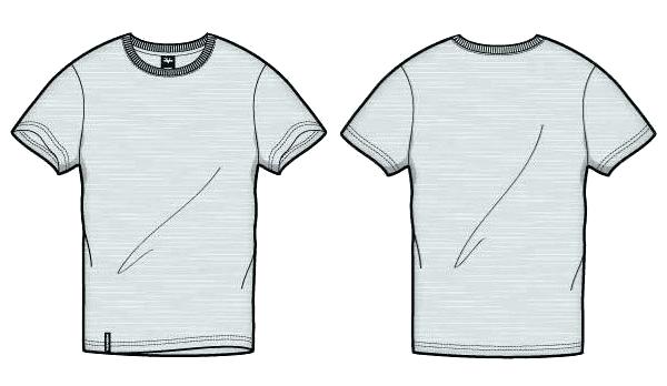 600x348 Tee Shirt Vector Template