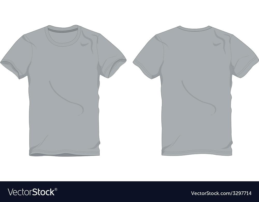 1000x780 Blank T Shirt Template Vector Front And Back Round Neck Format