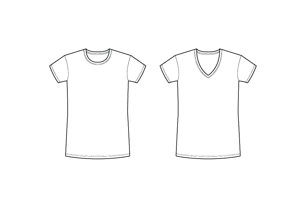 T Shirt Vector Template Illustrator at Vectorified.com | Collection of ...