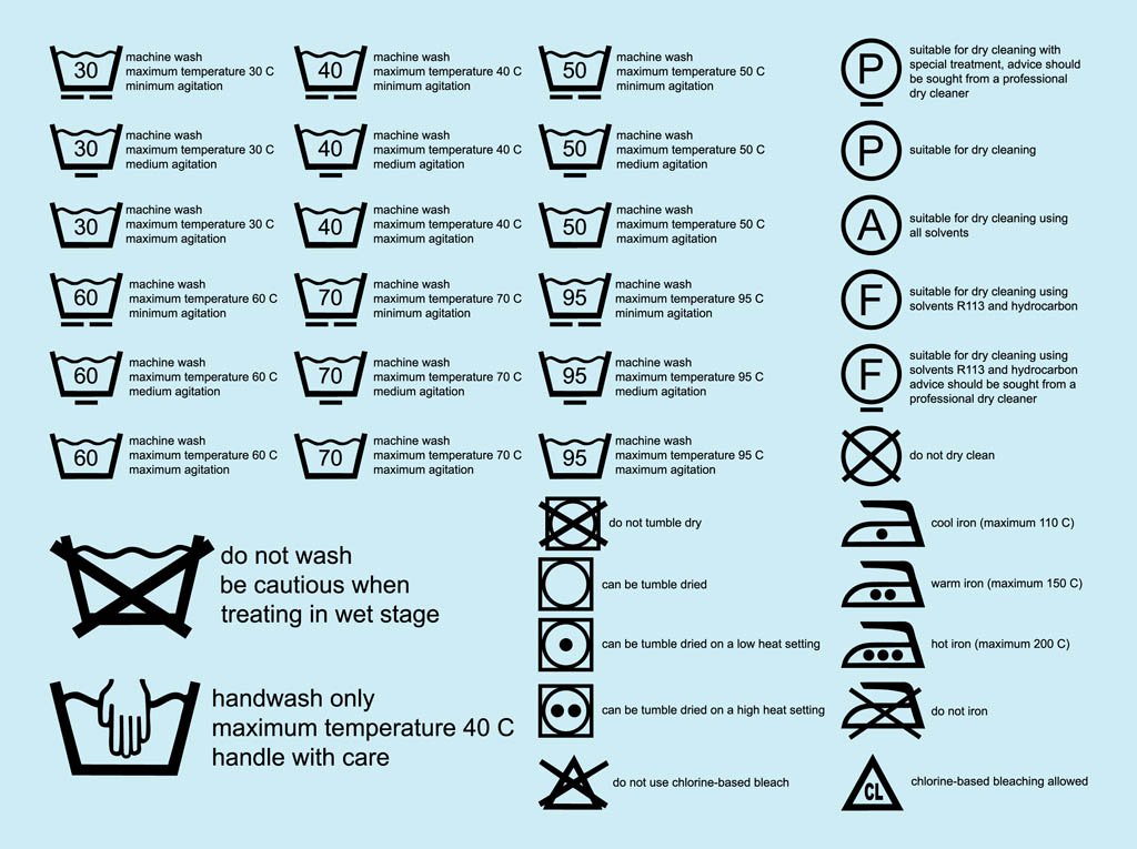 Download T Shirt Washing Instructions Vector at Vectorified.com | Collection of T Shirt Washing ...