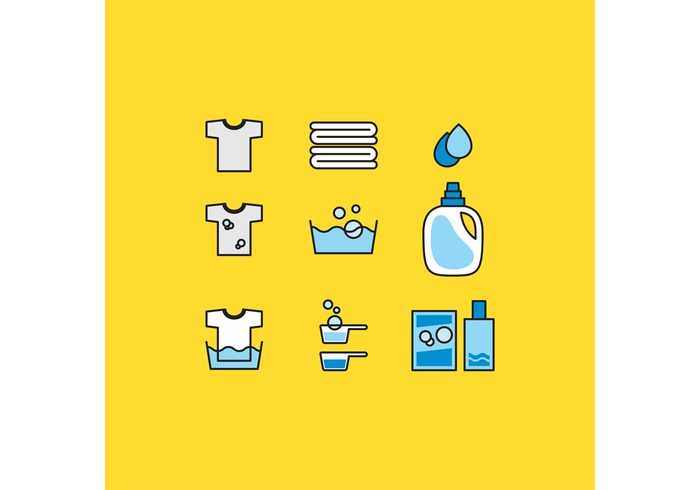 700x490 Laundry Vector Icons