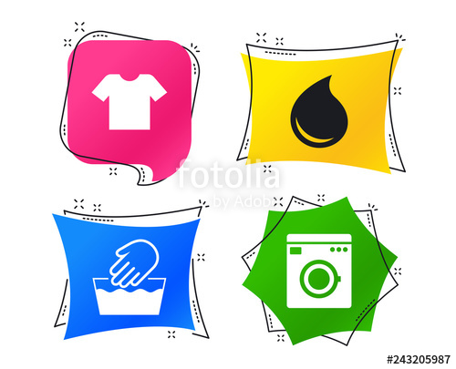 500x405 Wash Machine Icon Hand Wash T Shirt Clothes Symbol Laundry