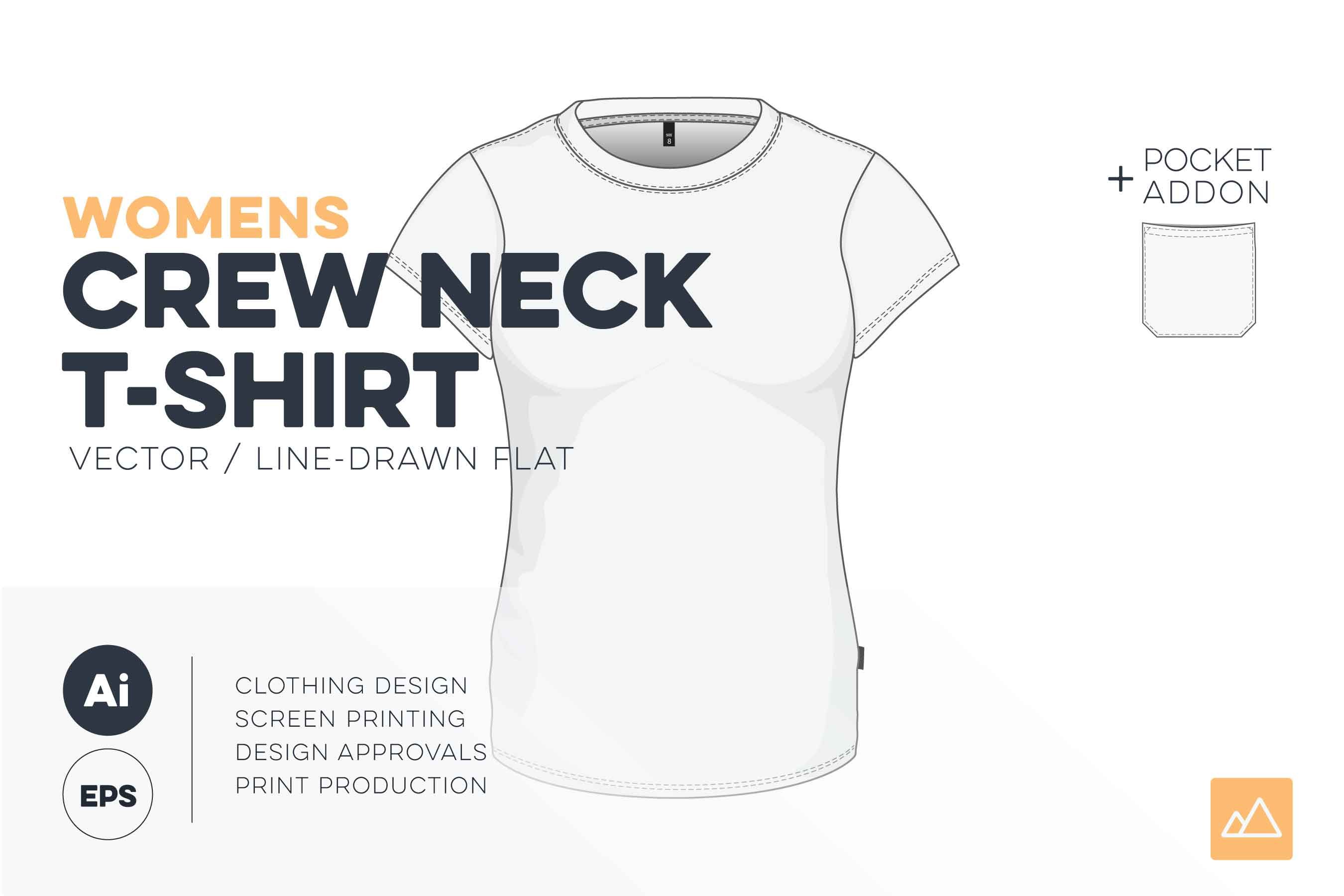 2700x1800 Womens Crew Neck T Shirt Template