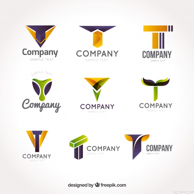 626x626 Abstract T Letter Collection Vector Free Download