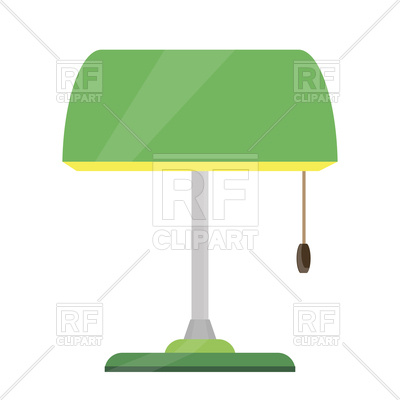 400x400 Green Table Lamp Or Reading Lamp Vector Image Of Objects