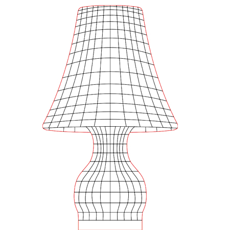 450x450 Table Lamp Illusion Lamp Vector For Cnc