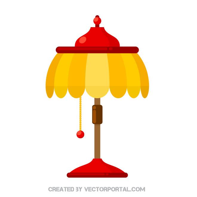 660x660 Table Lamp Vector Image