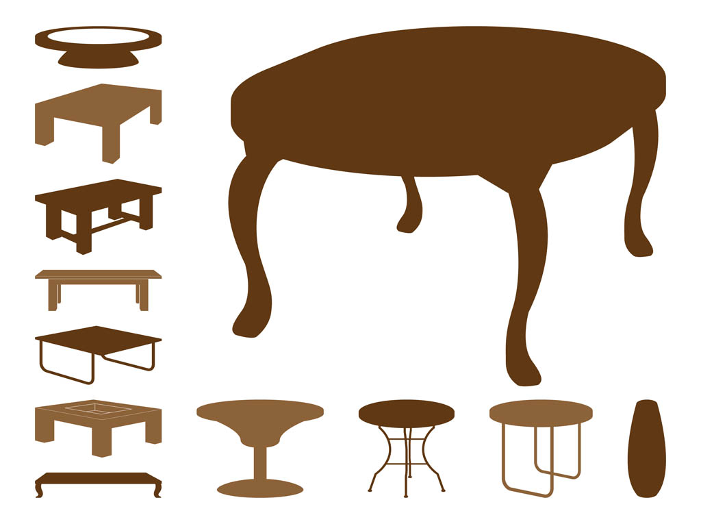 Table Silhouettes Vector Art Graphics 1024x765 Table Silhouettes Vector Art Graphics