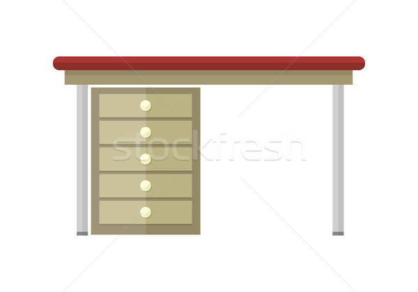 Table Vector Illustration In Flat Design Vector Illustration 600x420 Table Vector Illustration In Flat Design Vector Illustration