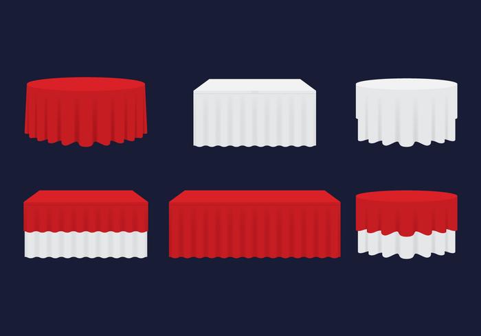 700x490 Frilly Table Cloth Vector Collection