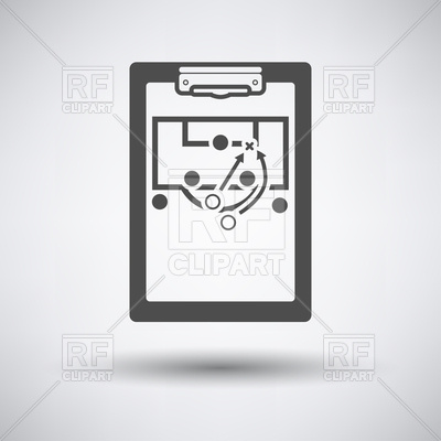 400x400 Soccer Coach Tablet With Sheme Of Game Icon Vector Image Of Sport