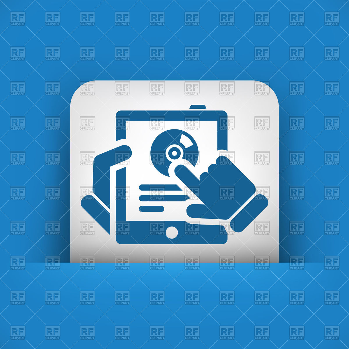 1200x1200 Software Or Music Website On Tablet Icon Vector Image Of Icons