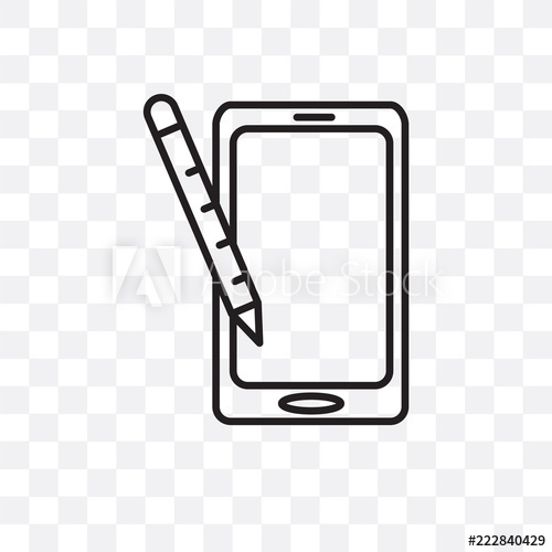 500x500 Graphic Tablet Icon Isolated On Transparent Background Simple