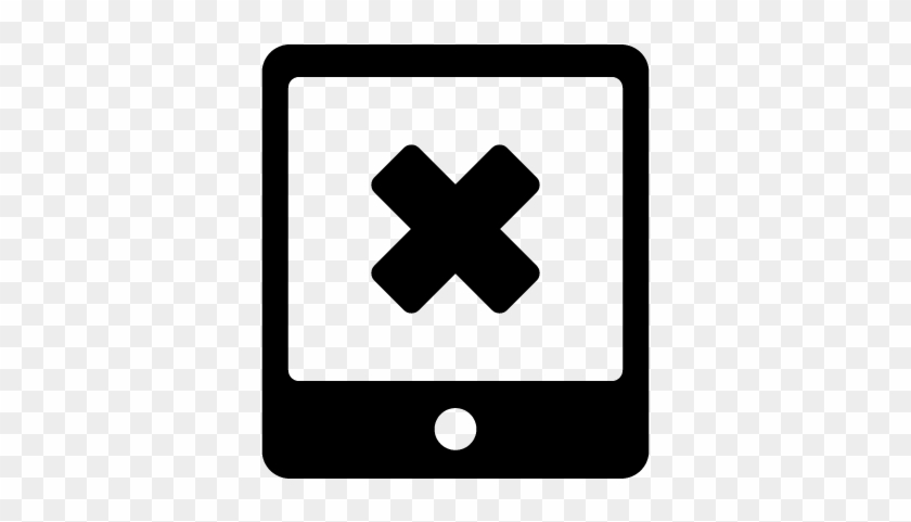 840x481 Ipad With Cancel Sign Vector