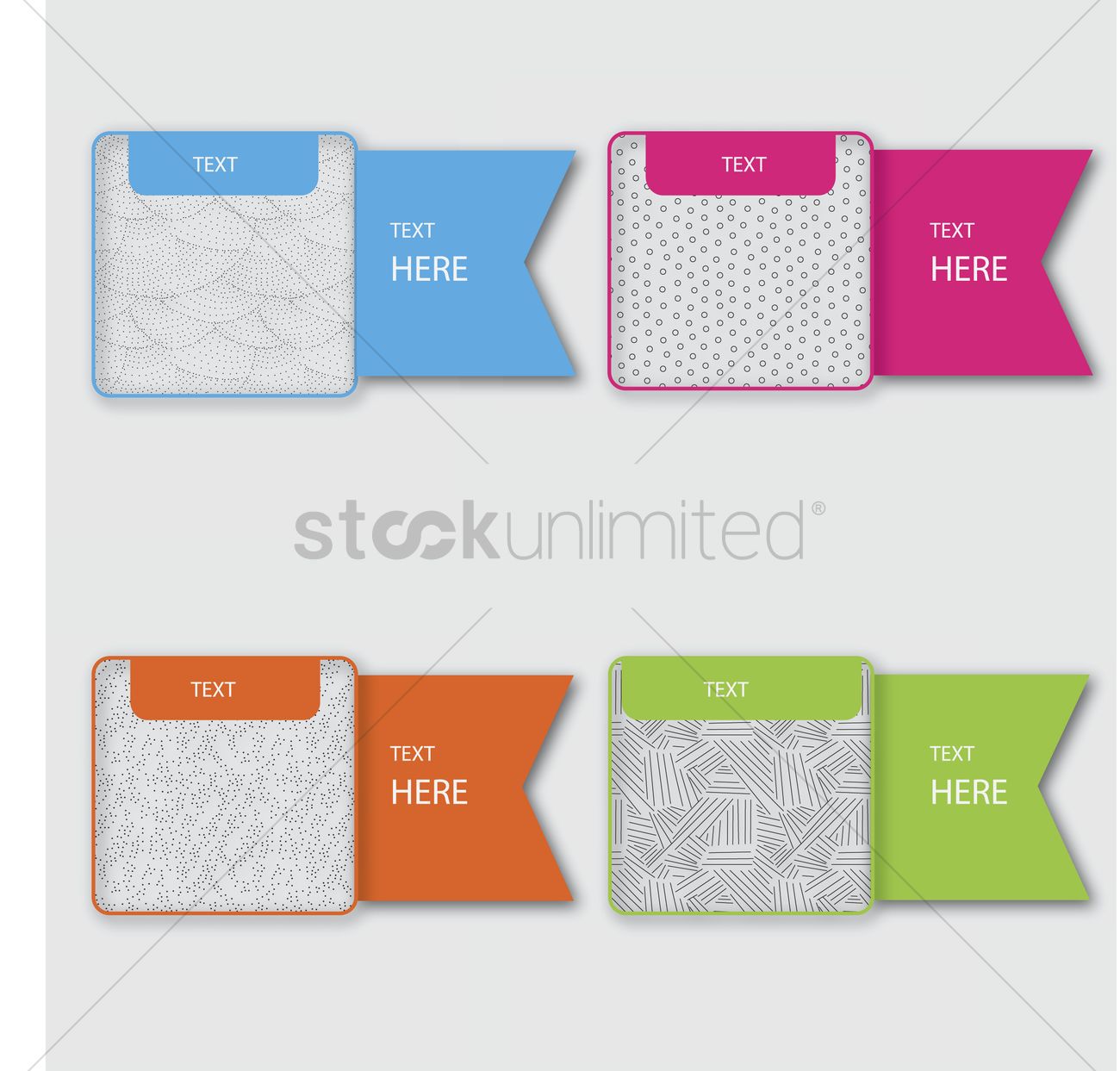 1300x1243 Folder Template With Color Tabs Vector Image