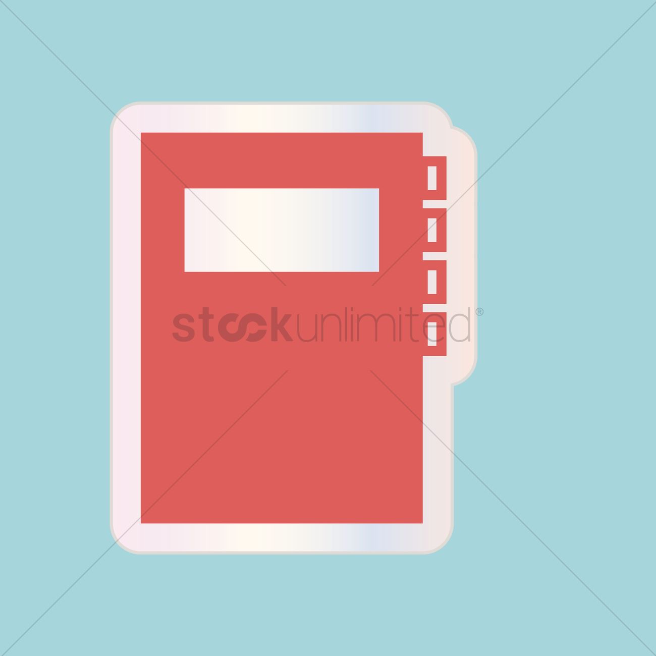 1300x1300 Notebook With Tabs Vector Image